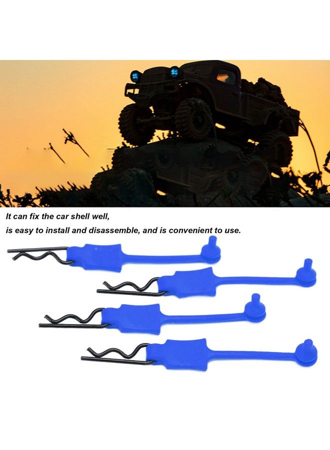 4Pcs 1/10 Rc Car Shell Bolt Rc Car Shell Bolt Clip Model Car Body Clips Pins Compatible With Arrma Axial Scx10 Redcat Gen8 Rc Car(Dark Blue)