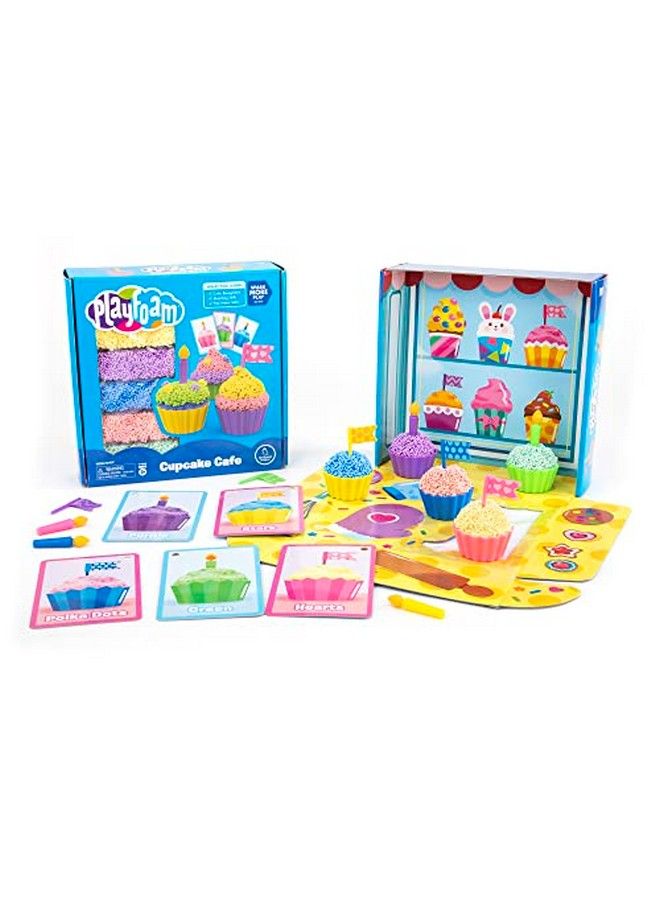 Playfoam Cupcake Cafe Set With 5 Colors Of Playfoam Nontoxic Sensory Toy Gift For Boys & Girls Ages 3+