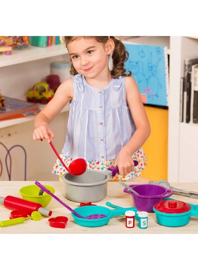 Cooking Set Pretend Play Toy Dishes Set Plastic Kitchen Toys For Toddlers 3 Years + (21Pcs)