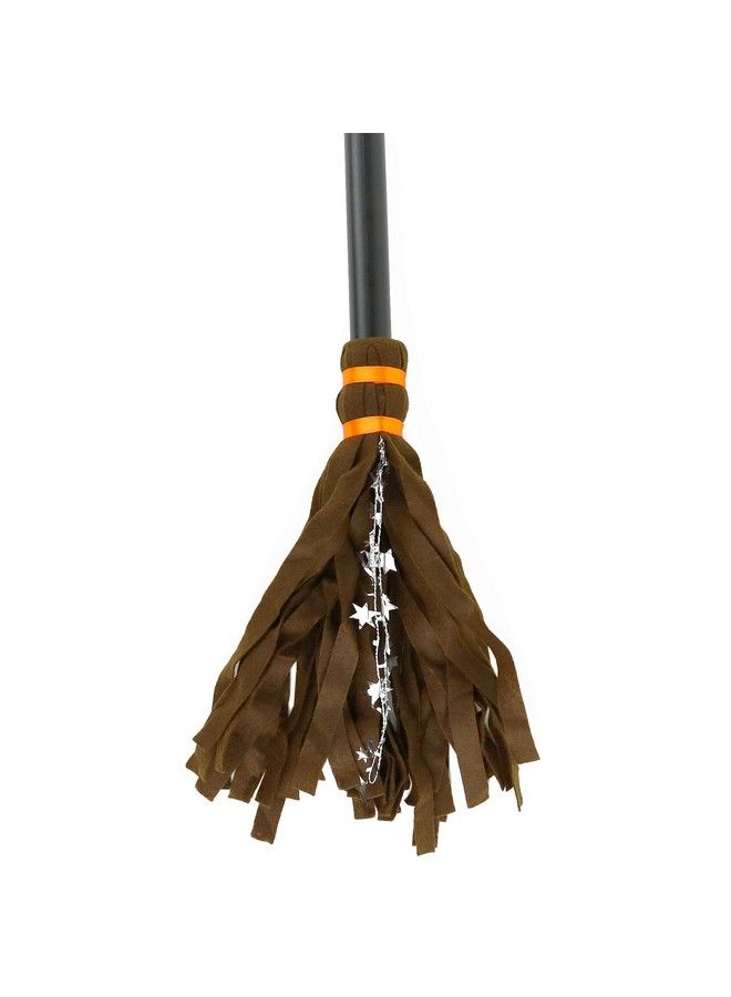 Witch Broomstick Costume Accessories Realistic Wizard Flying Felt Broom Stick Costumes Accessory For All Children