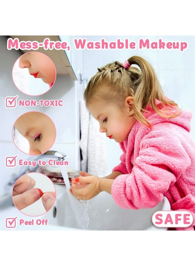 41 Pcs Kids Makeup Kit For Girls Washable Makeup Set Toy With Real Cosmetic Case For Little Girl Pretend Play Makeup Beauty Set Birthday Toys Gift For 3 4 5 6 7 8 9 10 11 12 Years Old Kid