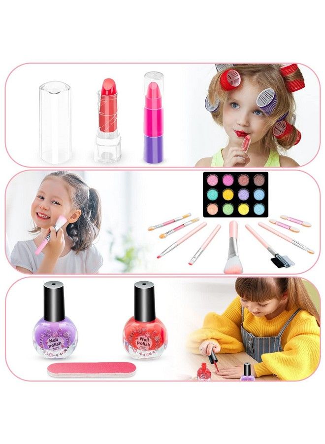 41 Pcs Kids Makeup Kit For Girls Washable Makeup Set Toy With Real Cosmetic Case For Little Girl Pretend Play Makeup Beauty Set Birthday Toys Gift For 3 4 5 6 7 8 9 10 11 12 Years Old Kid