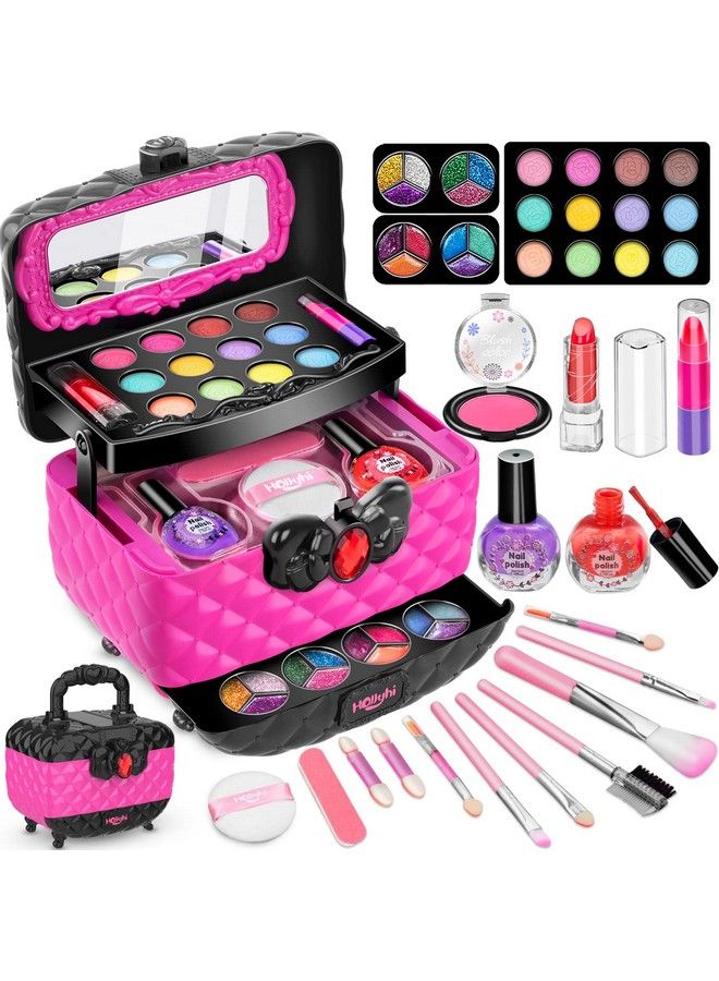 41 Pcs Kids Makeup Kit For Girls Washable Makeup Set Toy With Real Cosmetic Case For Little Girl Pretend Play Makeup Beauty Set Birthday Toys Gift For 3 4 5 6 7 8 9 10 11 12 Years Old Kid