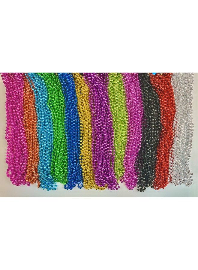 144 Pack Mardi Gras Beads Bulk Mardi Gras Beads Necklaces Assortment Throw Beads In Bulk Gasparilla Beads