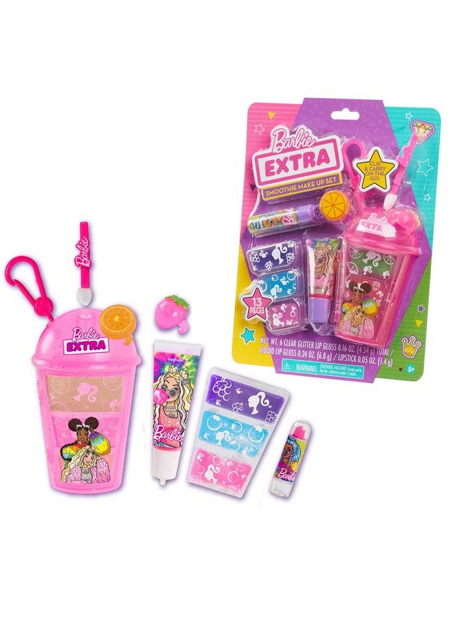 Barbie Extra Smoothie Makeup Set 13Piece Kids Pretend Play Makeup Set Kids Toys For Ages 5 Up Gifts And Presents