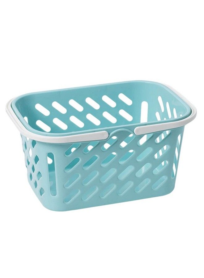 Shopping Basket Toy Mini Grocery Basket With Handles Storage Basket Pretend Play Toy For Kids Party Supplies Blue