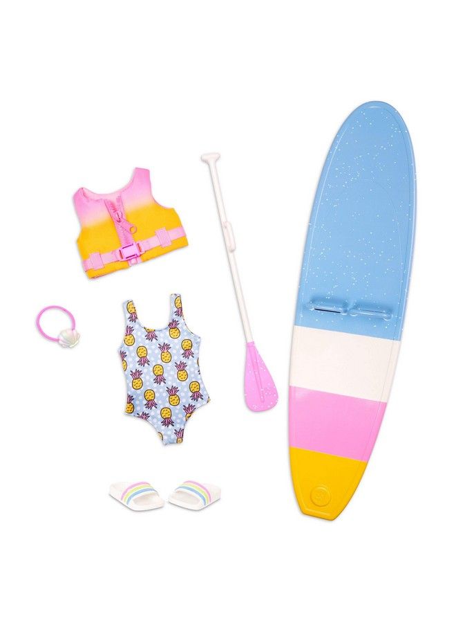 Tammy 14Inch Poseable Paddle Board Doll With Swimsuit Outfit Paddle Board & Life Jacket Dolls For Girls Age 3 & Up