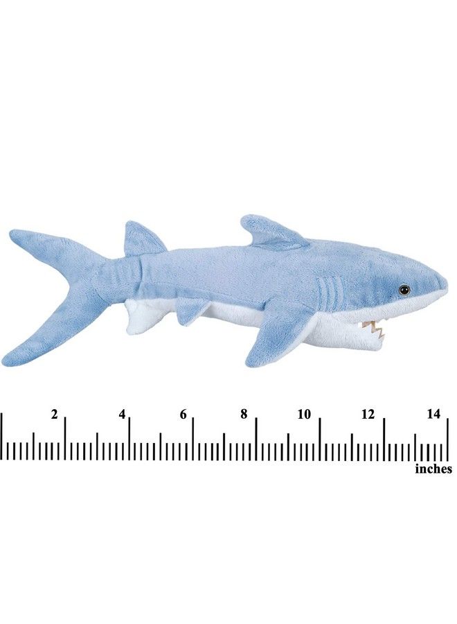 Stuffed Animal Sharks Pack Of 2 Large 14 Inch Mako & 13 Inch Hammerhead Plush Shark Toys Stuff Animals Toy For Baby Toddlers & Kids