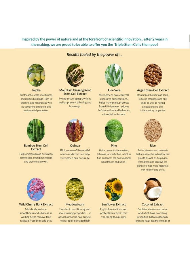 Triple Stem Cell Shampoo: State Of The Art Hair Improvement