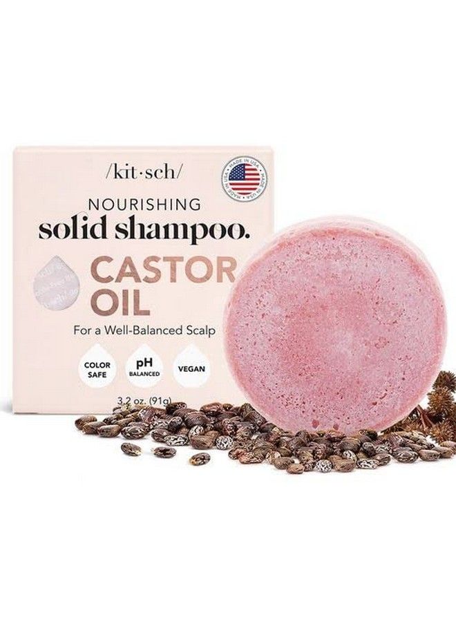 Hair Growth Castor Oil Nourishing Shampoo Bar ; Bottlefree Ecofriendly ; Shampoo Hydrates & Moisturizes Dull And Dry Hair ; Allnatural Chemicalfree Daily Shampoo Softens & Strengthens