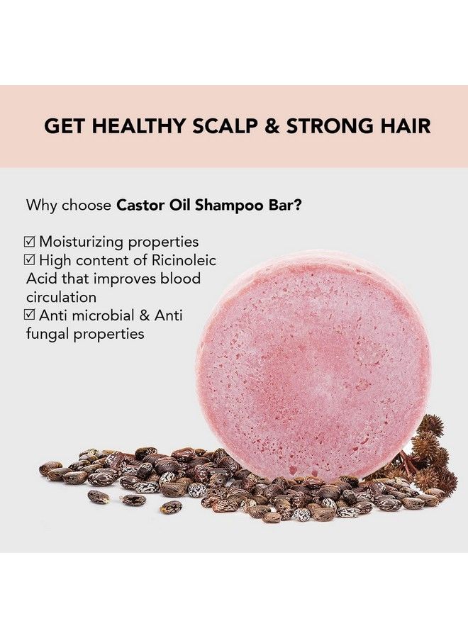 Hair Growth Castor Oil Nourishing Shampoo Bar ; Bottlefree Ecofriendly ; Shampoo Hydrates & Moisturizes Dull And Dry Hair ; Allnatural Chemicalfree Daily Shampoo Softens & Strengthens