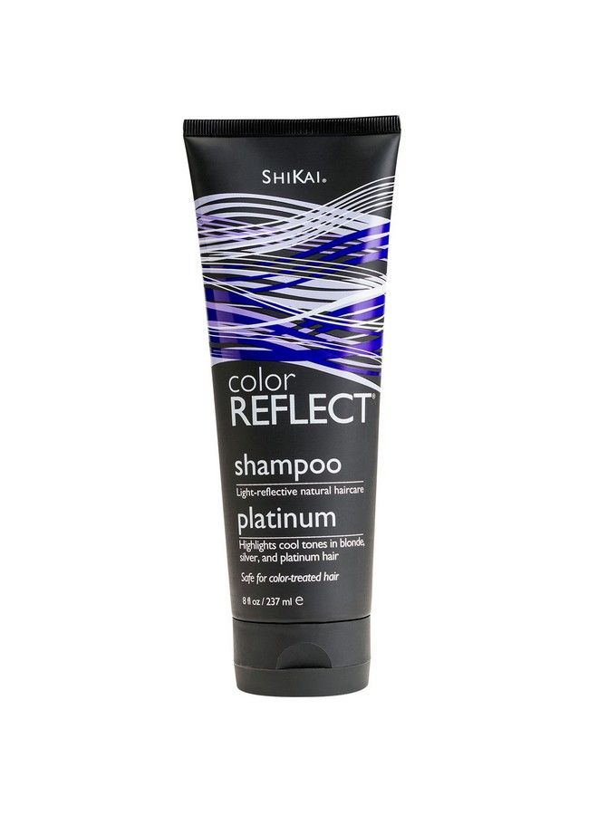 Shikai Color Reflect Platinum Shampoo And Shikai Color Reflect Daily Moisture Conditioner Bundle With Blue Malva Avocado Oil Panthenol (Provitamin B5) And Shea Butter 8 Fl. Oz. Each