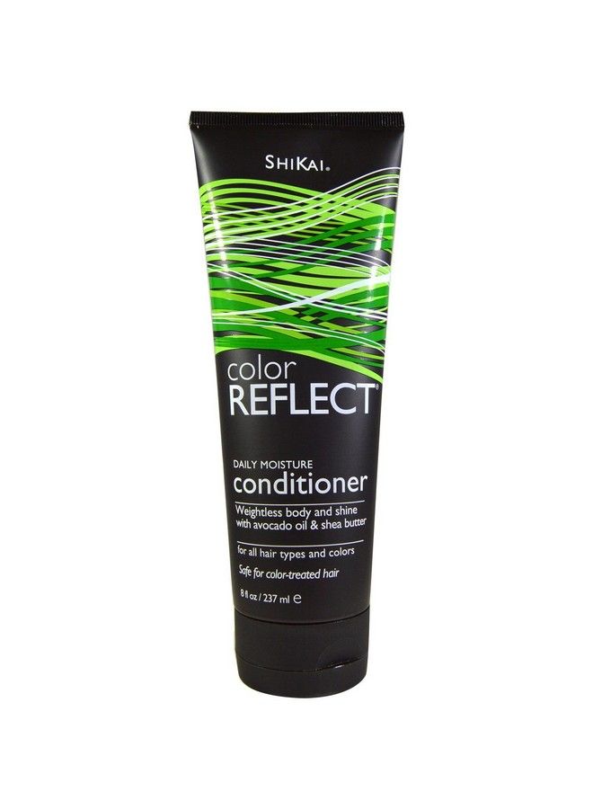 Shikai Color Reflect Platinum Shampoo And Shikai Color Reflect Daily Moisture Conditioner Bundle With Blue Malva Avocado Oil Panthenol (Provitamin B5) And Shea Butter 8 Fl. Oz. Each