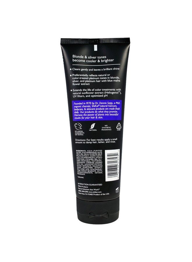 Shikai Color Reflect Platinum Shampoo And Shikai Color Reflect Daily Moisture Conditioner Bundle With Blue Malva Avocado Oil Panthenol (Provitamin B5) And Shea Butter 8 Fl. Oz. Each