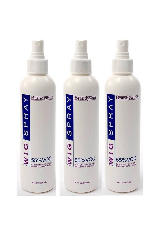 Wig Spray Non Aerosol (Pump) For Synthetic And Natural Hair Wigs 8 Oz (3 Pack)
