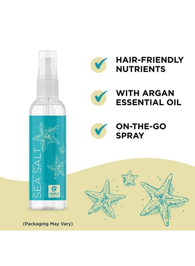 Volumizing Sea Salt Spray For Hair Texturizing Beach Waves Spray & Hair Mist Curl Activator Non Sticky Styling Beach Hair Spray For Men And Women With Nourishing Sea Kelp Extract And Argan Oil