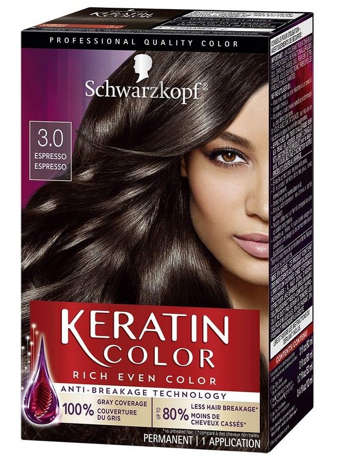 Keratin Color Permanent Hair Color Cream 3.0 Espresso