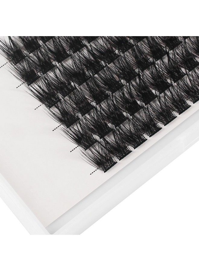 72 Bundles D Curl Wide Cluster 3D Effect Glue Bonded Individual Lash Mink Eyelash Extension Natural 3D Russian Volume Faux Eyelashes Home Eyelash Extension (16Mm)