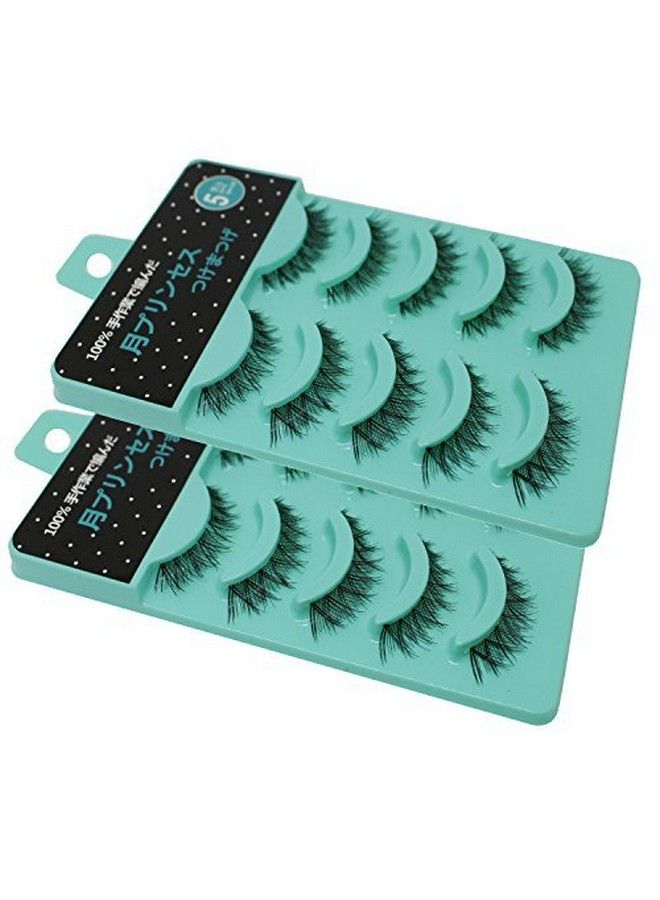 Scala 5 Pairs /Set 3D False Eyelashes Messy Cross Thick Natural Fake Eye Lashes Professional Makeup Tips Short False Eye Lashes (L12)