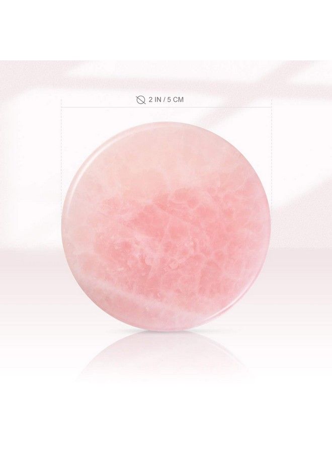 1 Pc Grafted Eyelash Jade Stones Eyelash Extension Glue Pallet Holder Round Pallet Pad Resin Nail Art Plate Palette Makeup Palette (Pink)
