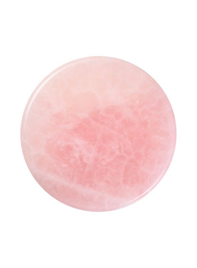 1 Pc Grafted Eyelash Jade Stones Eyelash Extension Glue Pallet Holder Round Pallet Pad Resin Nail Art Plate Palette Makeup Palette (Pink)
