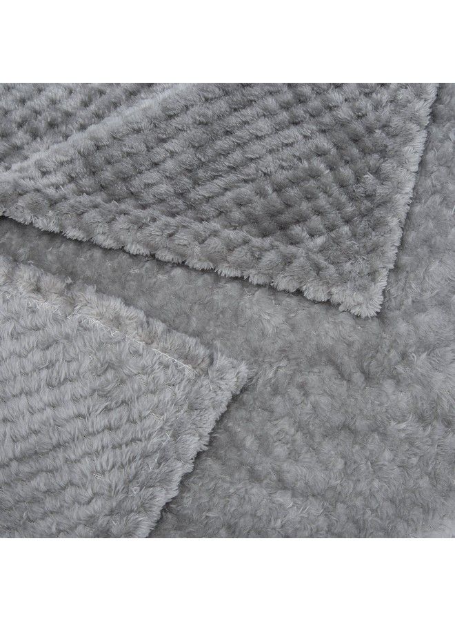 Fuzzy Blanket Or Fluffy Blanket For Baby Soft Warm Cozy Coral Fleece Toddler Infant Or Newborn Receiving Blanket For Crib Stroller Travel Decorative (28Wx40L Xsflint Gray)