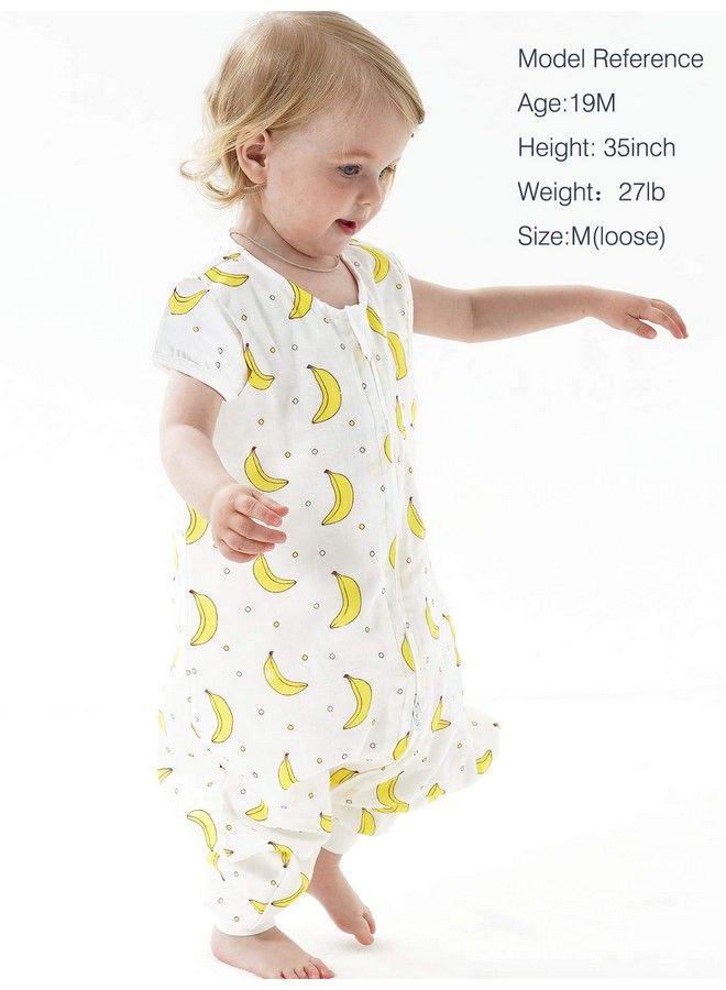 Muslin Original Cotton Baby Boy Girl Sleep Sack With Sleeves Grown Sleep Bag Summer Wearable Blankets 1836Months Banana/M