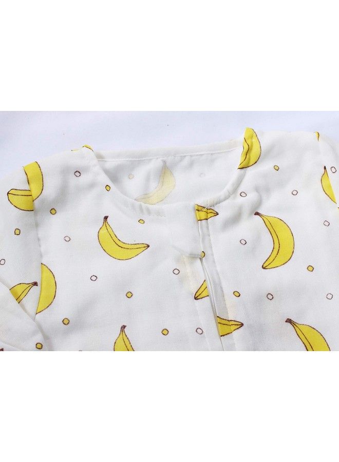Muslin Original Cotton Baby Boy Girl Sleep Sack With Sleeves Grown Sleep Bag Summer Wearable Blankets 1836Months Banana/M