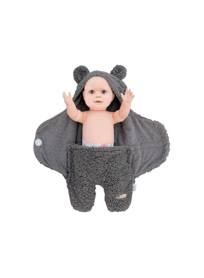Newborn Receiving Blanket Baby Sleeping Wrap Swaddle (Gray)