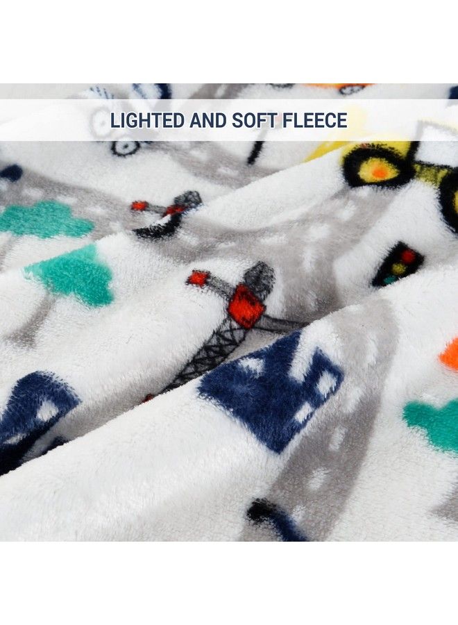 Truck Baby Fleece Blanket For Boys Toddler Flannel Blanket Throw For Bed Sofa Couchsoft Plush Warm Receiving For Newborns30X40 Inch.
