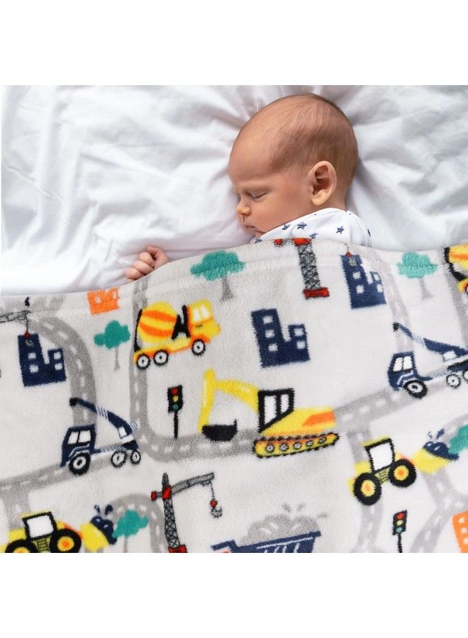Truck Baby Fleece Blanket For Boys Toddler Flannel Blanket Throw For Bed Sofa Couchsoft Plush Warm Receiving For Newborns30X40 Inch.
