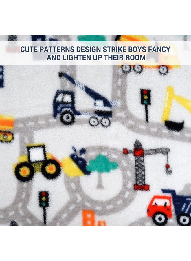 Truck Baby Fleece Blanket For Boys Toddler Flannel Blanket Throw For Bed Sofa Couchsoft Plush Warm Receiving For Newborns30X40 Inch.