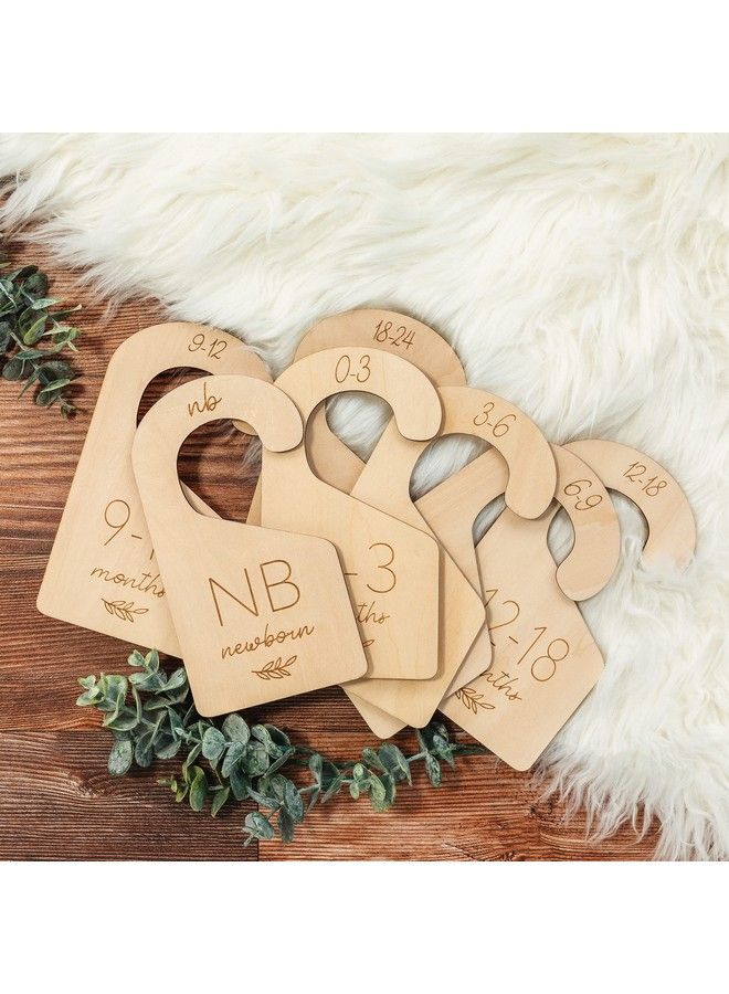 Beautiful Wooden Baby Closet Dividers Doublesided Organizer For Newborn To 24 Months Size Clothes Adorable Nursery Decor Hanger Dividers Easily Organize Your Little Baby Girls Or Boys Room