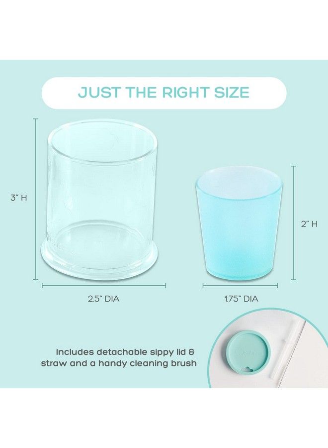 Straw Cup For Baby Feeding Sippy Cups Toddler Sippy Cups Bpafree & Phthalatefree For Baby & Toddler 4Oz Teal