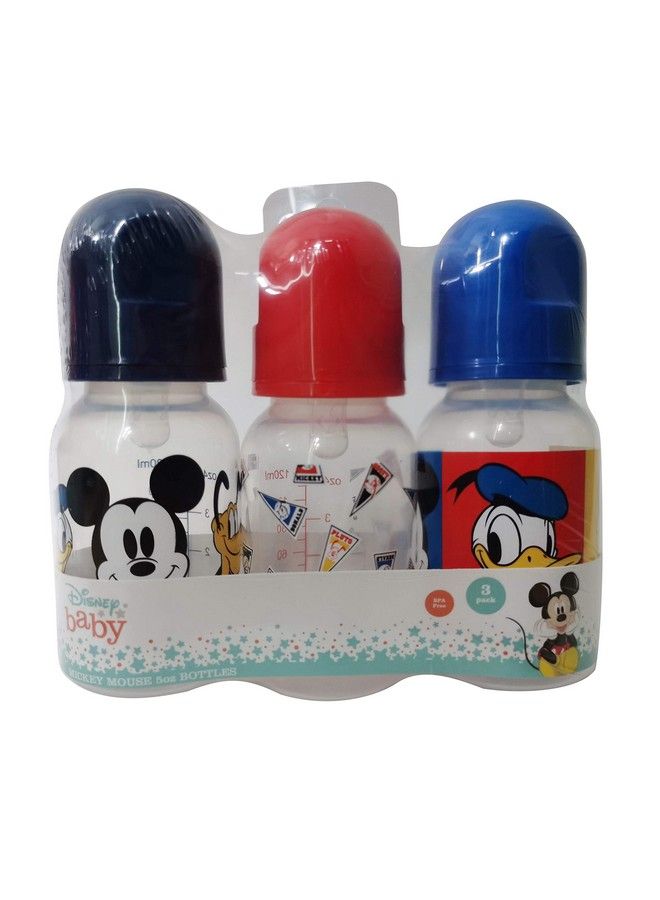 Disney Baby Boy Mickey Mouse 5 Oz Pack Of Three Baby Bottles Mickey Friends