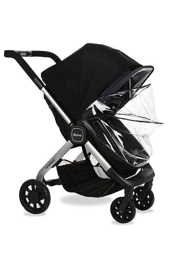Quantum Lux Stroller Rain Cover Premium Waterproof Protection Shield Against Wind And Rain Clear Cover Ventilated Storage Bag Easy Attach