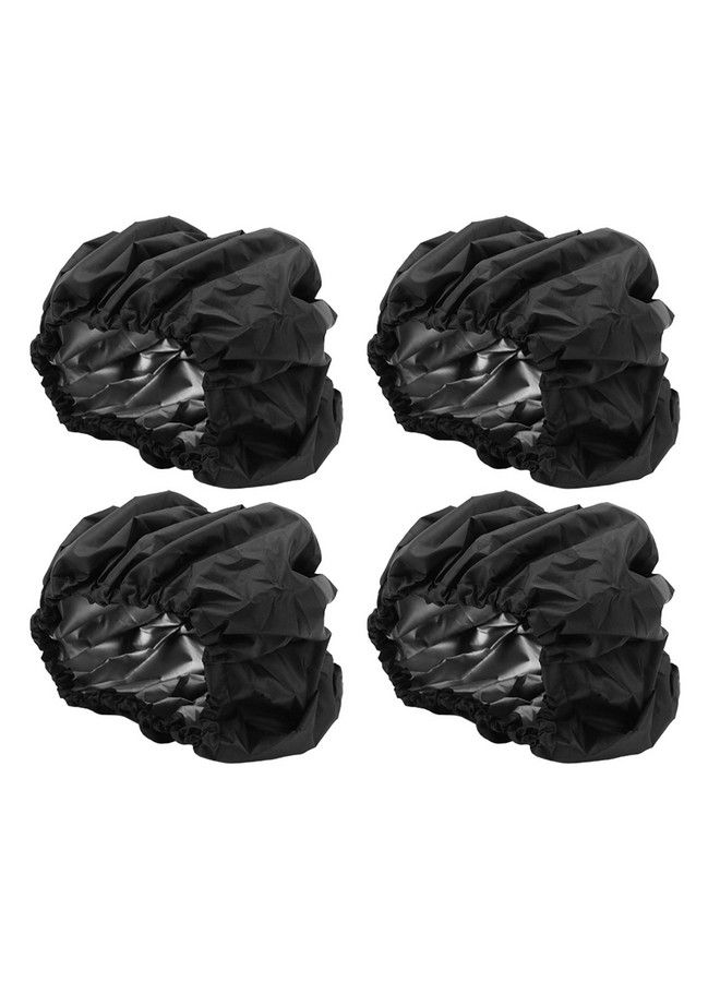 4 Pcs/Set Stroller Wheel Protection Covers Black Wheelchair Tire Protector For Child Kid Baby Stroller Jogger Wheels Protection Covers(L)