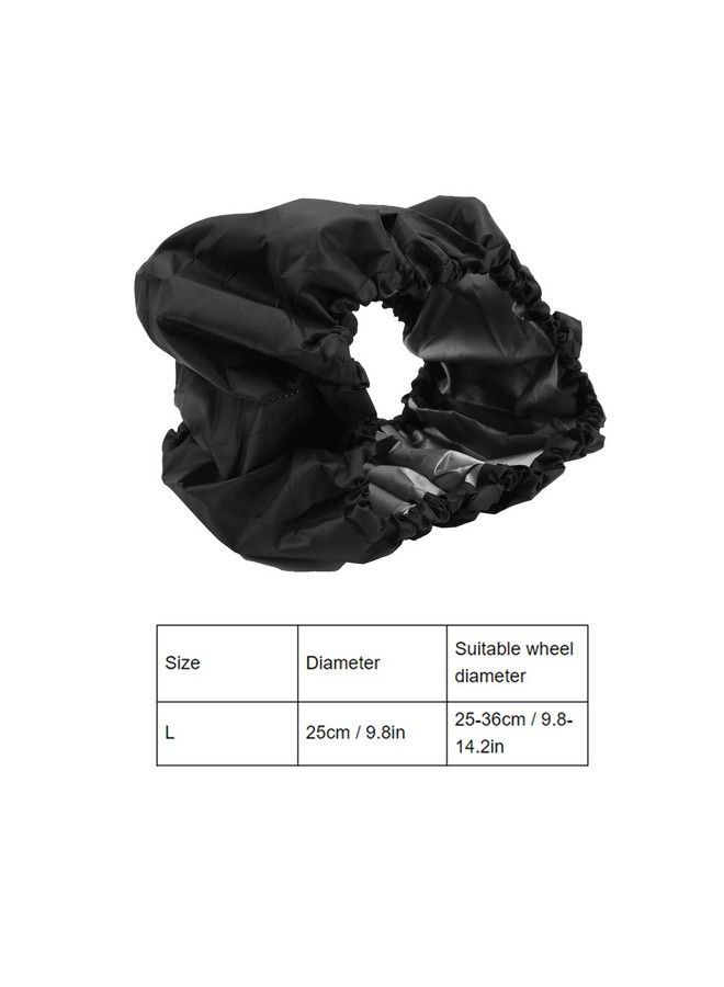 4 Pcs/Set Stroller Wheel Protection Covers Black Wheelchair Tire Protector For Child Kid Baby Stroller Jogger Wheels Protection Covers(L)