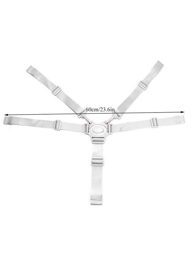 Baby 5 Point Harness Belt Universal Pushchair Children Seat Safety Belt High Chair Straps Protector Safety Strap (Grey)