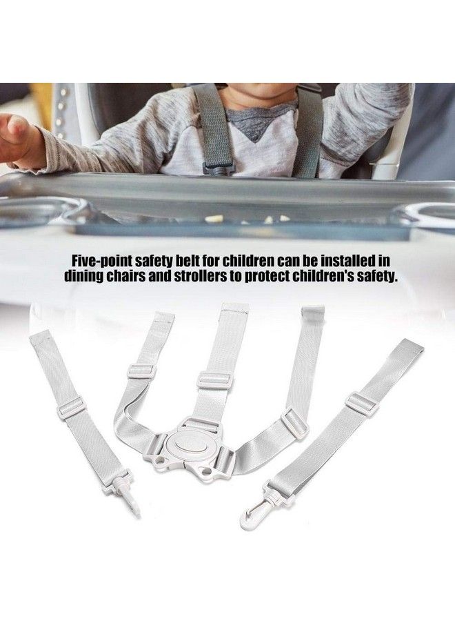 Baby 5 Point Harness Belt Universal Pushchair Children Seat Safety Belt High Chair Straps Protector Safety Strap (Grey)