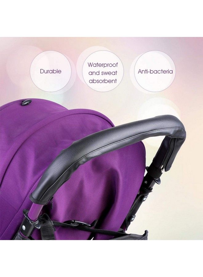 Baby Stroller Bar Cover Baby Stroller Universal Armrest Handle Sleeve Cover Pu Leather Stroller Handlebar Cover Infant Toddler Pram Bar Dust Proof Handle