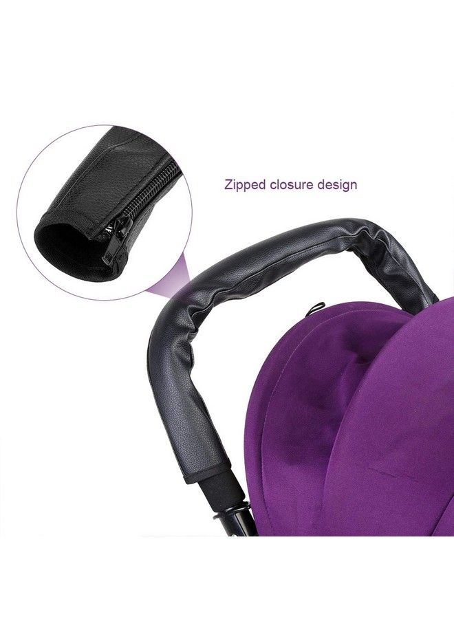 Baby Stroller Bar Cover Baby Stroller Universal Armrest Handle Sleeve Cover Pu Leather Stroller Handlebar Cover Infant Toddler Pram Bar Dust Proof Handle