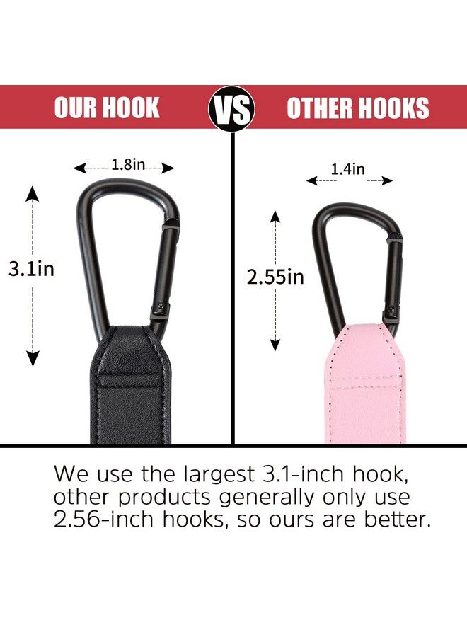 Stroller Hooks For Hanging Bags And Shoppingbaby Stroller Hooks Clipsplus Size Newest Gen 3 Baby Grade Velcro Black 2 Pack
