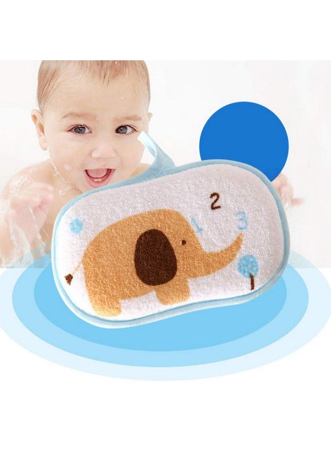 Baby Bath Sponge Cartoon Animal: 3Pcs Absorbent Exfoliating Shower Sponge Cotton Body Scrubber Towel For Kids Toddler Boys Girls Mixed Color