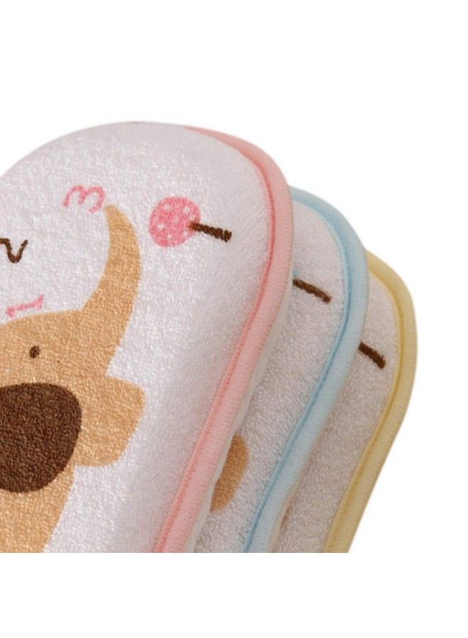 Baby Bath Sponge Cartoon Animal: 3Pcs Absorbent Exfoliating Shower Sponge Cotton Body Scrubber Towel For Kids Toddler Boys Girls Mixed Color