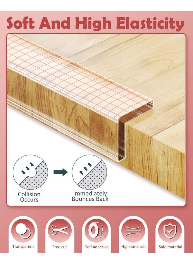 Baby Proofing Clear Edge Protector Strip Soft Corner Protectors For Kids Baby Child Safety Guards For Furniture Against Sharp Corners For Cabinets Tables Drawers 9.84Ft