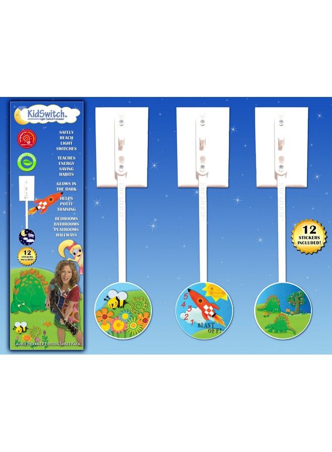 Lightswitch Extension For Toddlers Laurie Berkner Edition 3 Count Includes 12 Themed Art Decals Multiaward Winning!