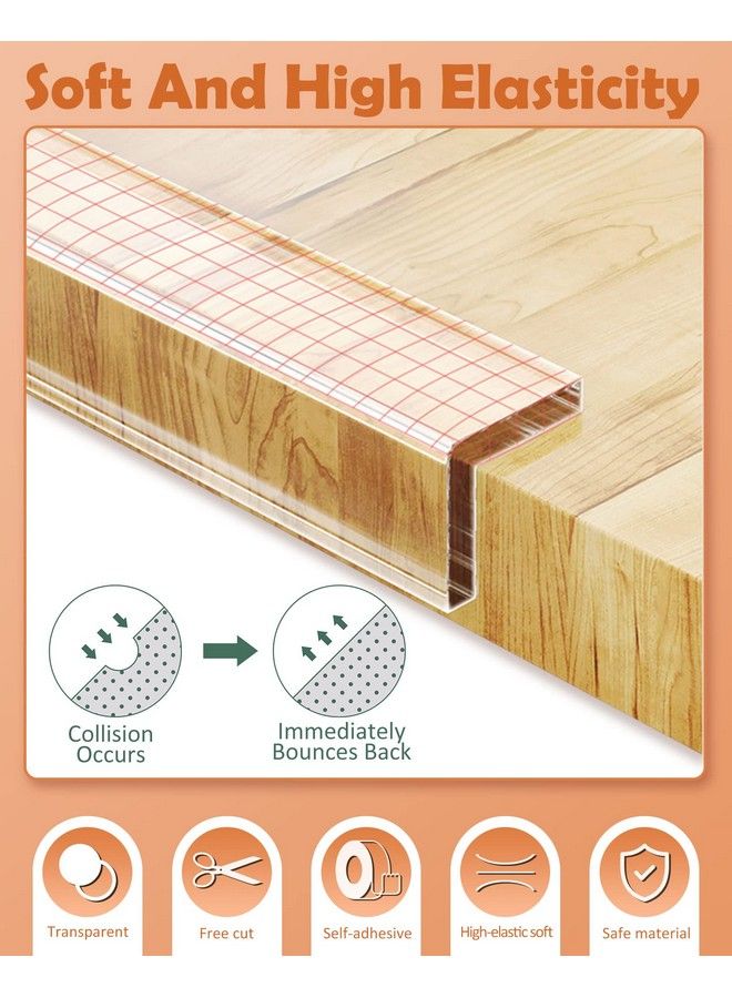 Baby Proofing Clear Edge Protector Strip Soft Corner Protectors For Kids Baby Child Safety Tables Corner Guards For Furniture Against Sharp Corners For Cabinets Tables Drawers 1.2In X 3.3Ft