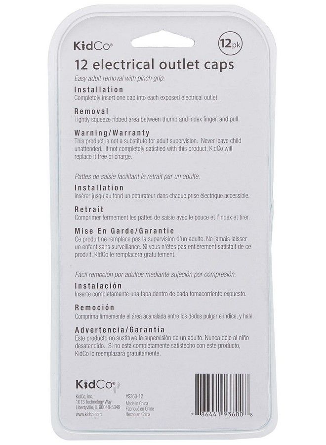 S36012 Electrical Outlet Caps / 12 Pack