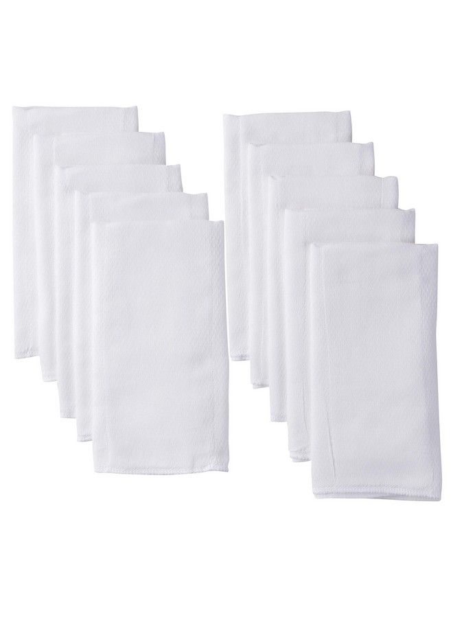 Unisex Baby Boys Girls Birdseye Prefold Cloth Diapers Multipack White 3Ply 10 Pack